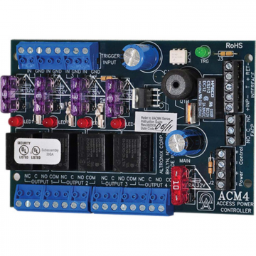 Altronix, ACM4 Access Power Controller, 4 Fused Relay Outputs, FAI, Board